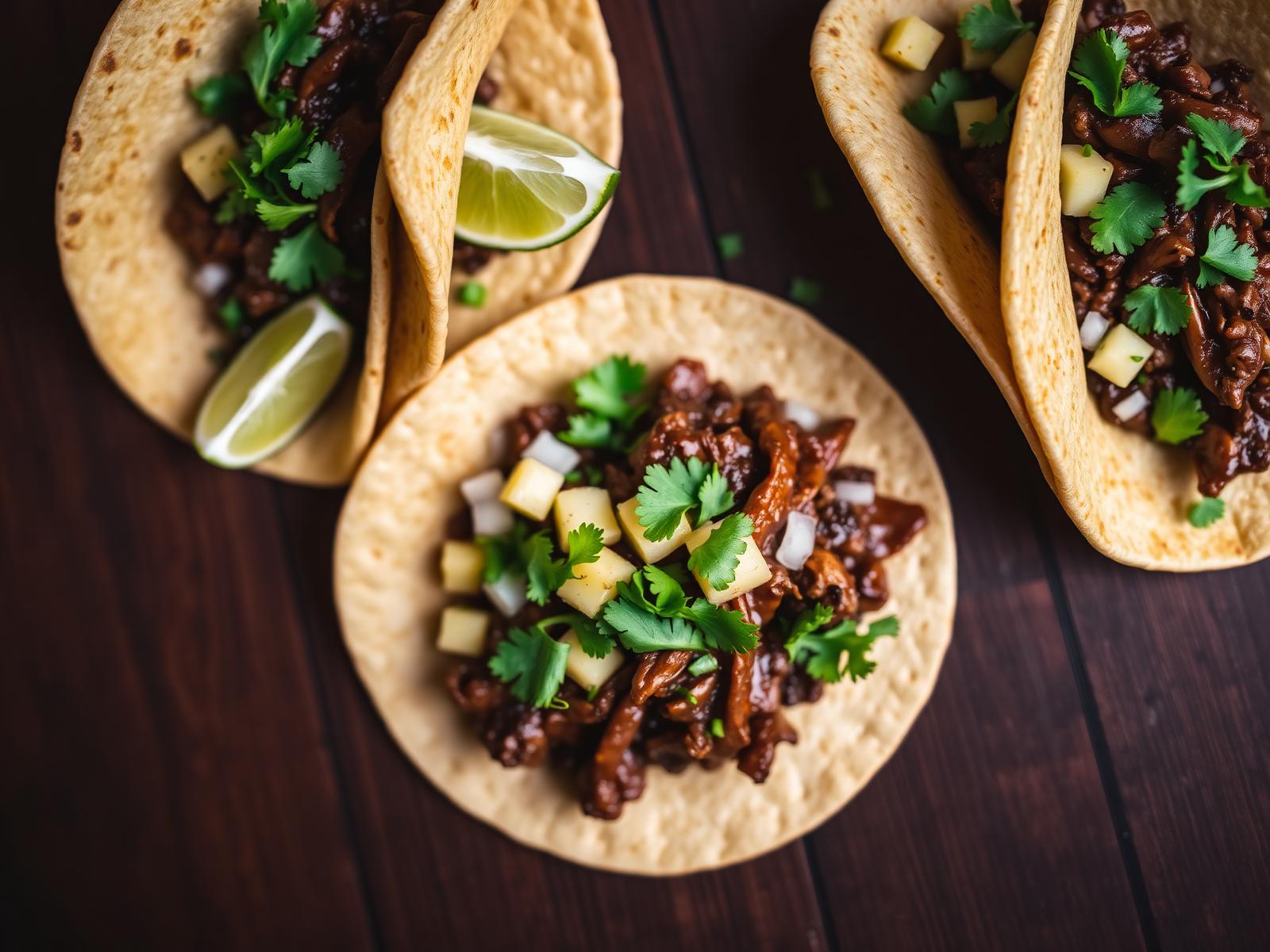 Authentic tacos al pastor